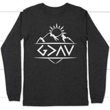 God is Greater Than The Highs and The Lows long sleeve shirt Dark Grey Heather / S