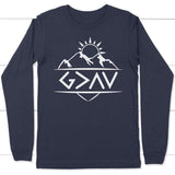 God is Greater Than The Highs and The Lows long sleeve shirt Navy / S