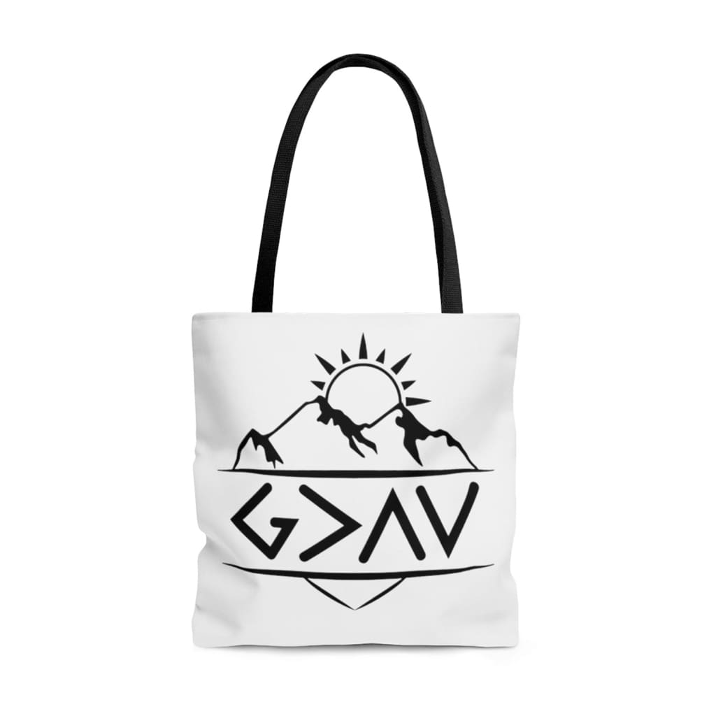 God is Greater Than The Highs and The Lows tote bag 13 x 13