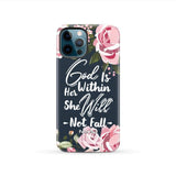 God is within her she will not fall Psalm 46:5 bible verse phone case iPhone 12 Pro / Tough