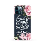God is within her she will not fall Psalm 46:5 bible verse phone case iPhone 12 Pro Max / Tough