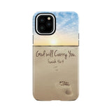 God will carry you Isaiah 46:4 Bible verse phone case iPhone 11 Pro / Tough