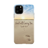 God will carry you Isaiah 46:4 Bible verse phone case iPhone 11 Pro Max / Tough
