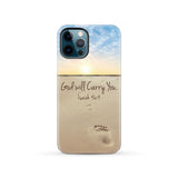 God will carry you Isaiah 46:4 Bible verse phone case iPhone 12 Pro / Tough