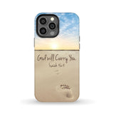 God will carry you Isaiah 46:4 Bible verse phone case iPhone 13 Pro Max / Tough