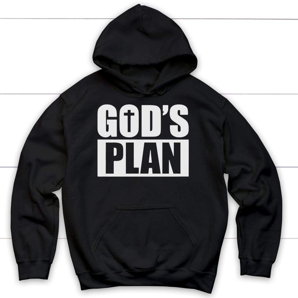 God’s plan Christian hoodie | Christian apparel Black / S