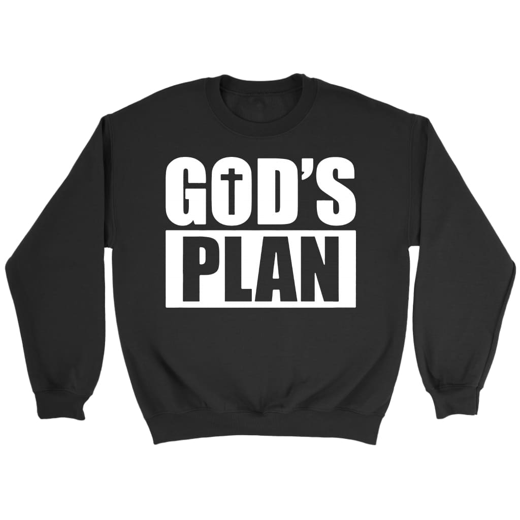 God’s plan Christian sweatshirt Black / S