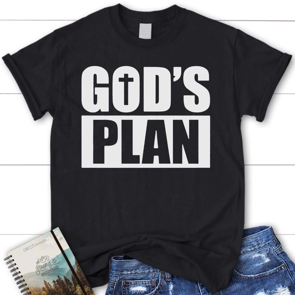 God’s plan women’s Christian t-shirt Black / S