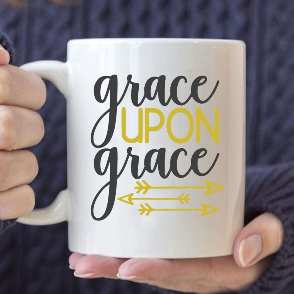 Christian mugs, Grace Upon Grace coffee mug 11 oz