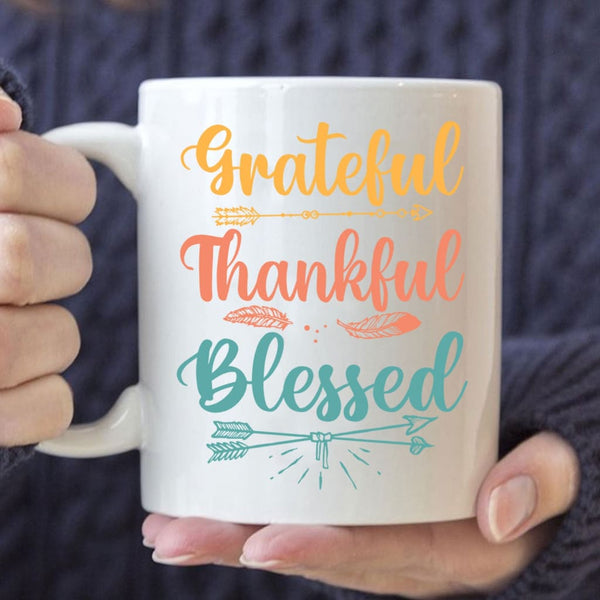 C&F Home 30 oz. Grateful, Thankful, Blessed Mug