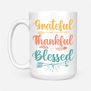 C&F Home 30 oz. Grateful, Thankful, Blessed Mug