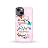 Grateful thankful blessed phone case Butterfly floral Christian cases iPhone 13 / Tough
