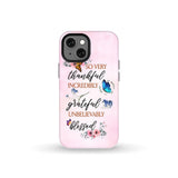 Grateful thankful blessed phone case Butterfly floral Christian cases iPhone 13 Mini / Tough