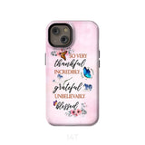 Grateful thankful blessed phone case Butterfly floral Christian cases iPhone 14 / Tough