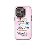 Grateful thankful blessed phone case Butterfly floral Christian cases iPhone 14 Pro / Tough