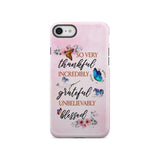 Grateful thankful blessed phone case Butterfly floral Christian cases iPhone SE 2020 / Tough