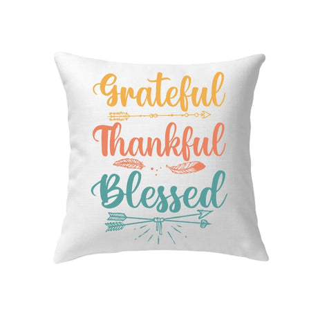 Grateful thankful blessed pillow Christian home decor