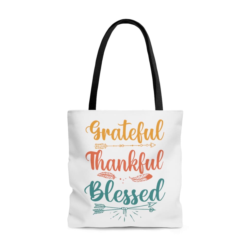 Grateful thankful blessed tote bag Christian tote bag 13 x 13