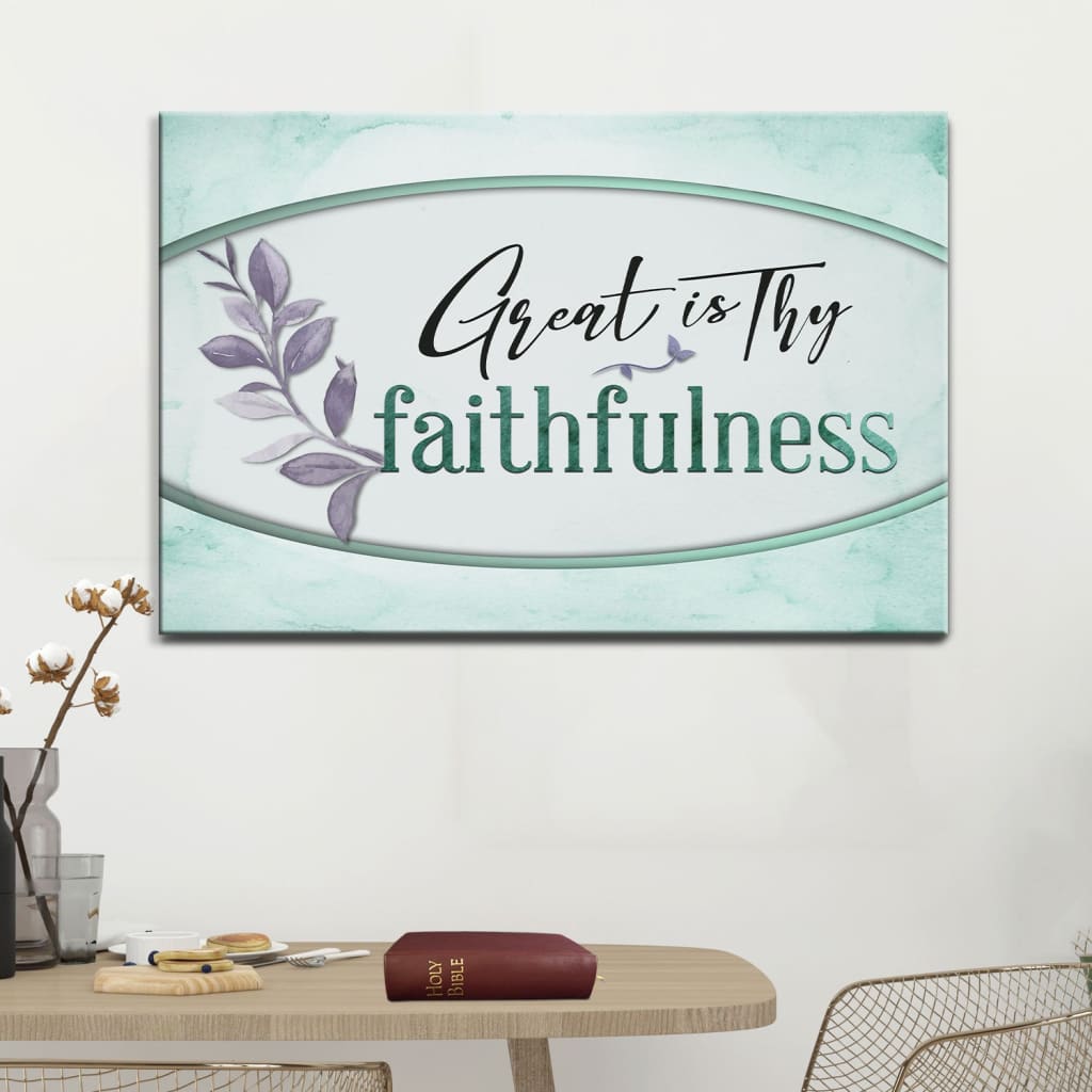 GREAT is THY FAITHFULNESS Hymn Wall Art Christian Home & 