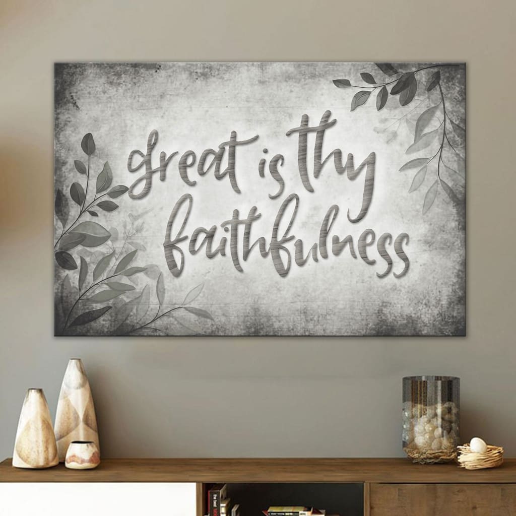 GREAT is THY FAITHFULNESS Hymn Wall Art Christian Home & 