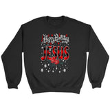 Happy Birthday Jesus Buffalo Plaid Christmas sweatshirt - Christian Christmas gifts Black / S