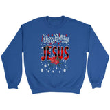 Happy Birthday Jesus Buffalo Plaid Christmas sweatshirt - Christian Christmas gifts Royal / S