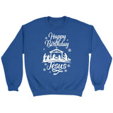 Happy birthday Jesus sweatshirt - Christian Christmas sweatshirts Royal / S