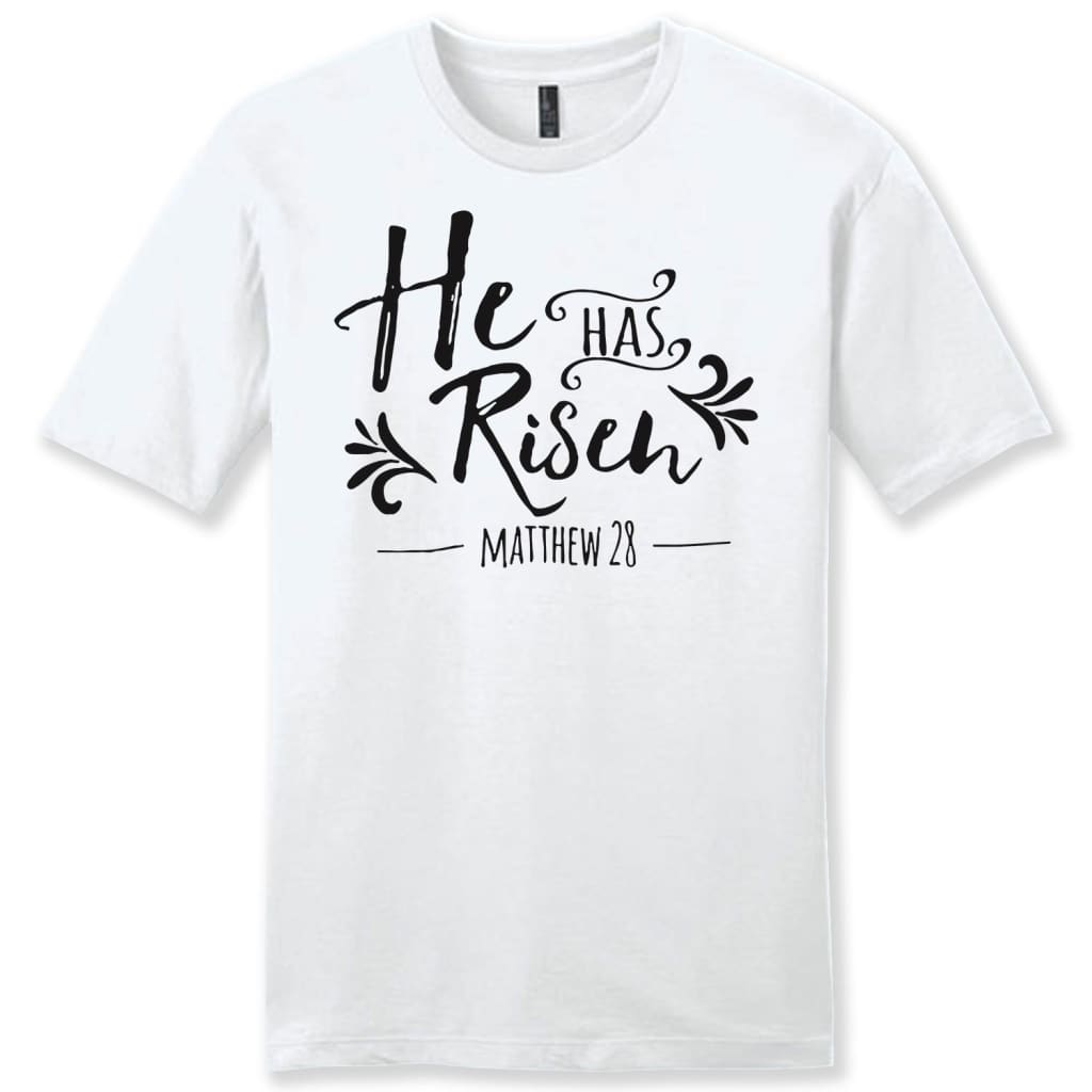 He has risen Matthew 28 men’s t-shirt White / S