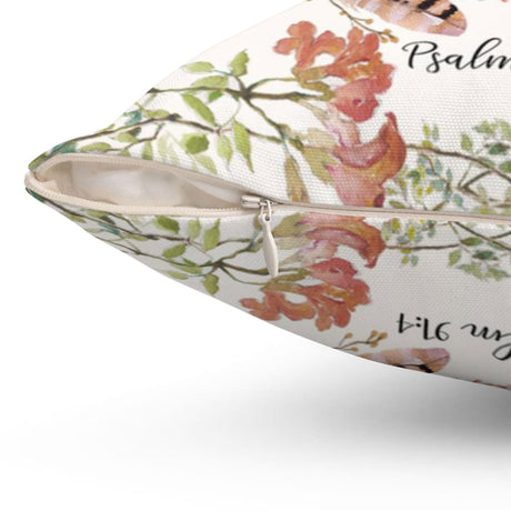 He shall cover you with his feathers Psalm 91:4 Bible verse pillow