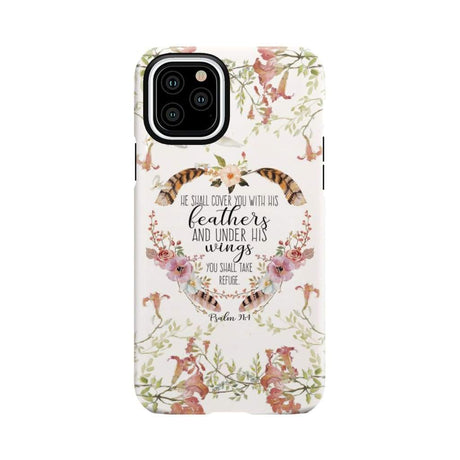 He shall cover you with his feathers Psalm 91:4 phone case iPhone 11 Pro / Tough