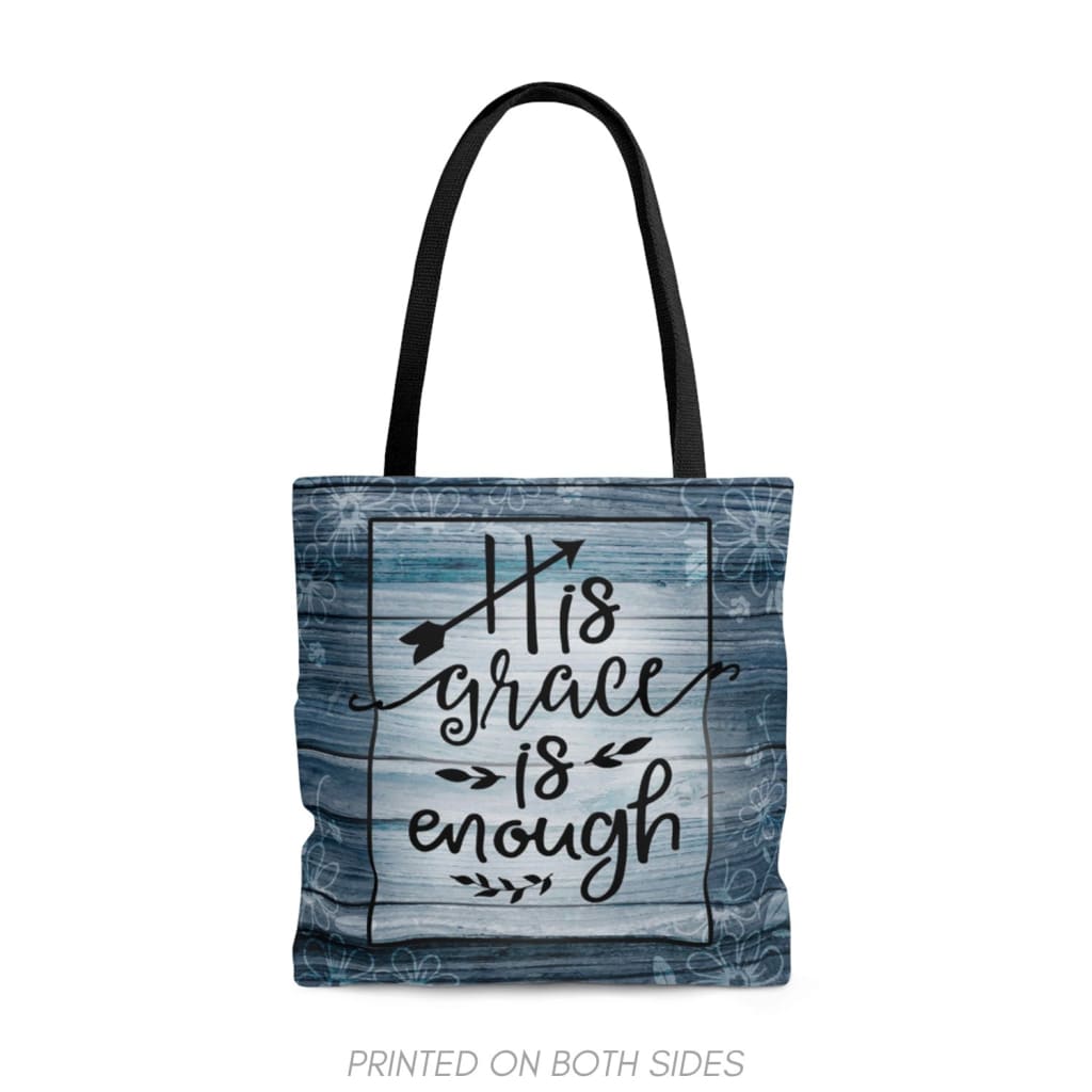 His Grace is Sufficient Christian Tote Bag