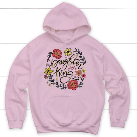 hoodie Daughter of the king flowers Light Pink / S