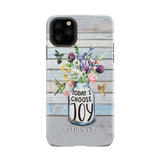Hummingbird flowers Today I choose joy phone case iPhone 11 Pro Max / Tough