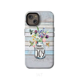 Hummingbird flowers Today I choose joy phone case iPhone 14 / Tough
