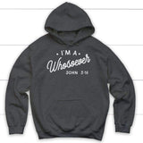 I am a whosoever John 3:16 Bible verse hoodie | Faith hoodie Dark Heather / S