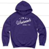 I am a whosoever John 3:16 Bible verse hoodie | Faith hoodie Purple / S