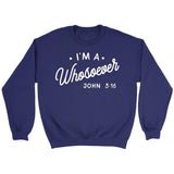 I am a whosoever John 3:16 Bible verse sweatshirt | Faith sweatshirt Purple / S