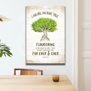 I Am Like an Olive Tree Flourishing in the House of God Wall Art Canvas ...