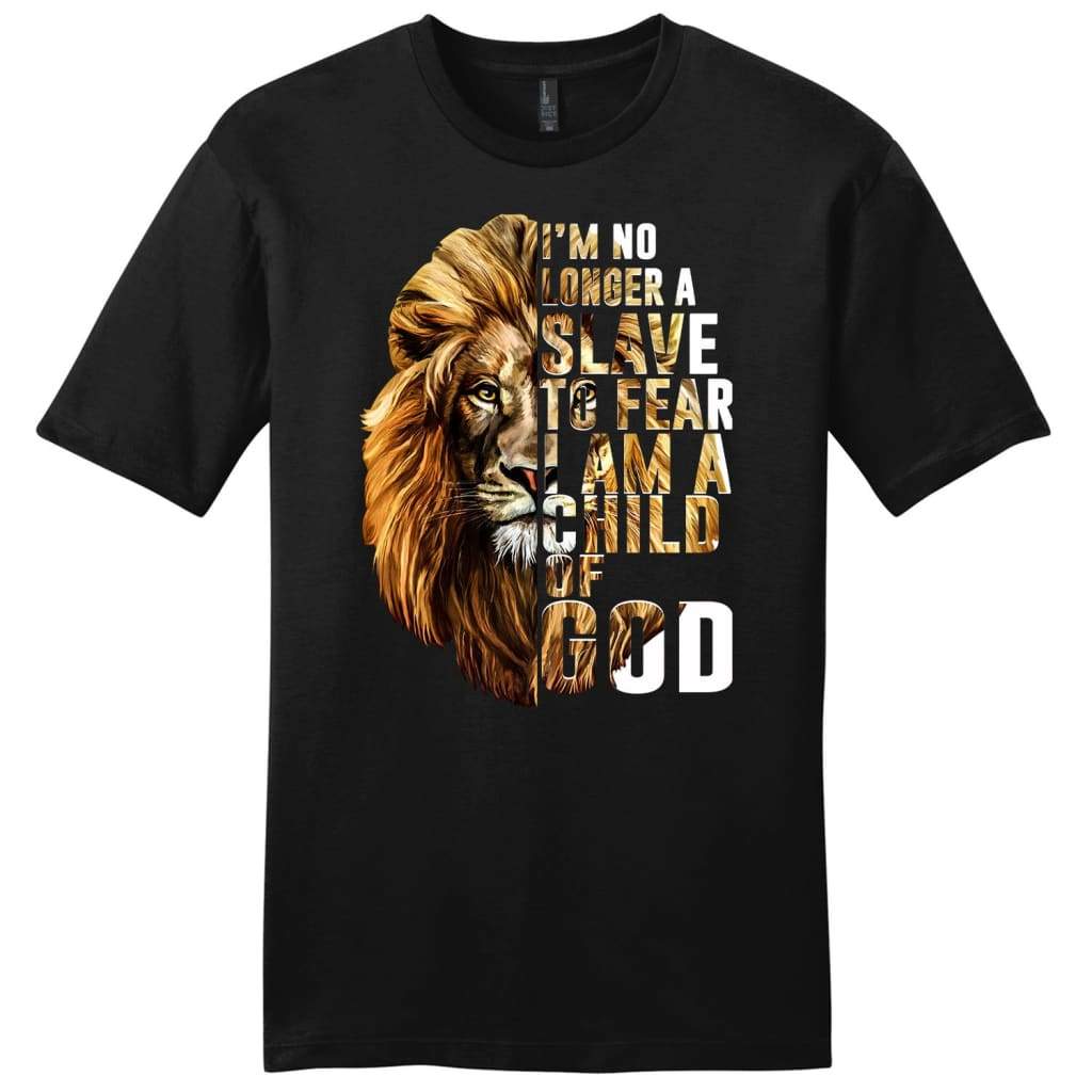 I am no longer a slave to fear mens Christian t-shirt Black / S