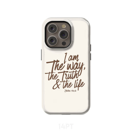 I am the way truth and life John 14:6 Bible verse phone case iPhone 14 Pro / Tough
