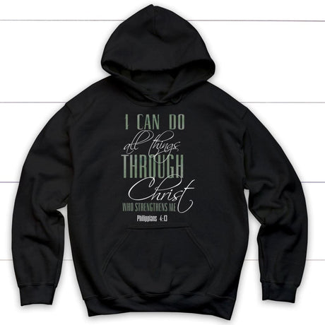 I can do all things through Christ hoodie Black / S