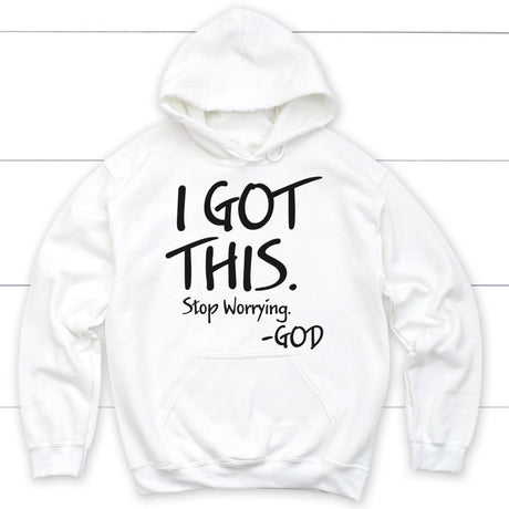 I got this stop worrying God Christian hoodie White / S