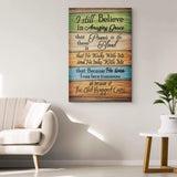 Inspirational canvas print with "I Still Believe in Amazing Grace," ideal Christian gift for scripture-inspired homes.