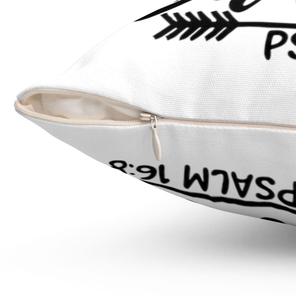 I will not be shaken Psalm 16:8 Bible verse pillow