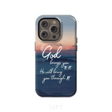 If God brings you to it he will bring through phone case Christian cases iPhone 14 Pro / Tough