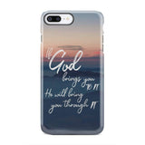 If God brings you to it he will bring through phone case Christian cases iPhone 8 Plus / Tough