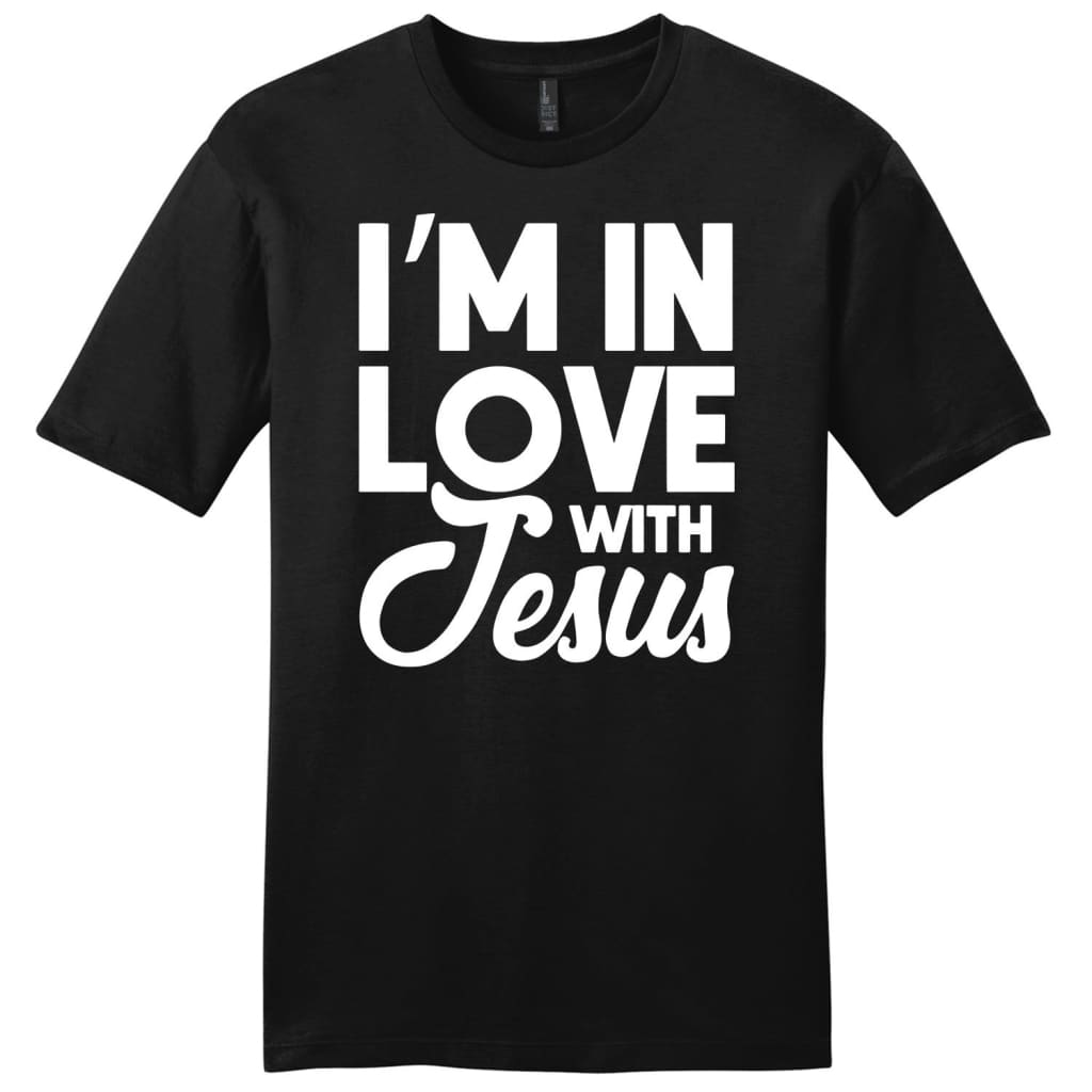 I’m in love with Jesus mens Christian t-shirt Black / S