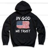 In God we trust American flag Christian hoodie Black / S