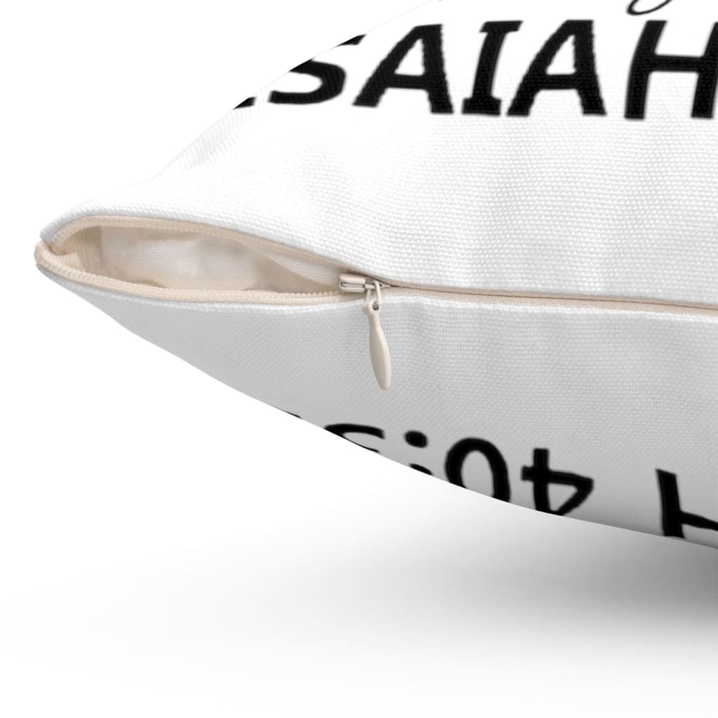 Isaiah 40:31 She will run and not grow weary Bible verse pillow