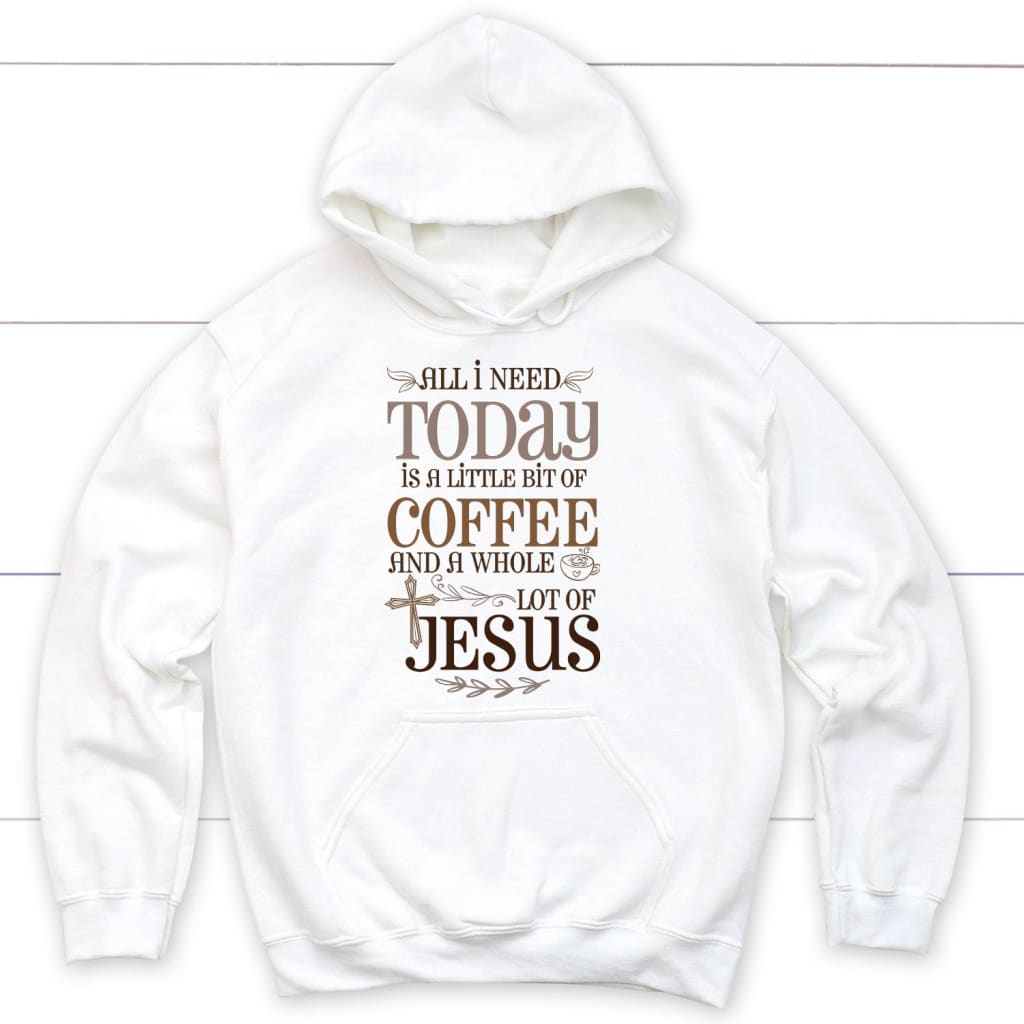 Jesus and coffee Christian hoodie White / S